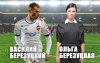 Ольга Березуцкая, чемпионка России по синхронному плаванию, и жена защитника нашей сборной Василия Березуцкого. Женаты 4 года